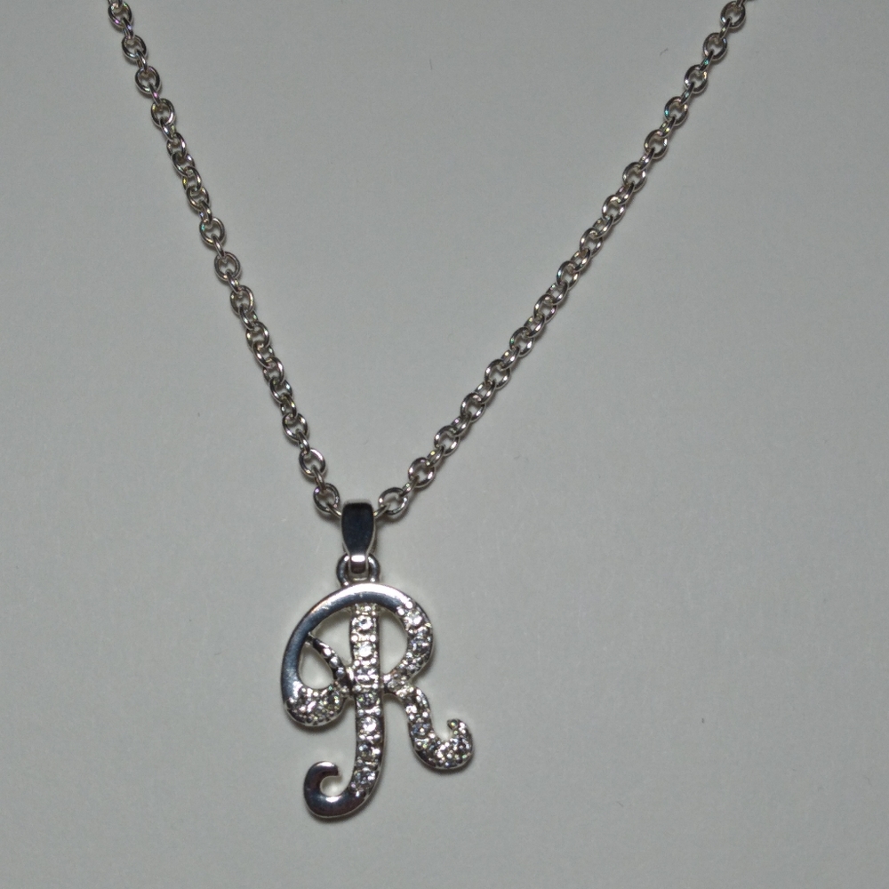 Initial R necklace